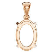 Solitaire Pendant - Oval 10x7mm