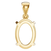 Solitaire Pendant - Oval 10x7mm