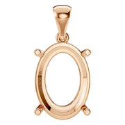 Solitaire Pendant - Oval 11x7.5mm