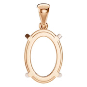 Solitaire Pendant - Oval 11x7.5mm