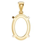 Solitaire Pendant - Oval 11x7.5mm