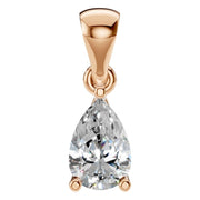 Solitaire Pendant - Pear 6x4mm