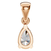 Solitaire Pendant - Pear 6x4mm