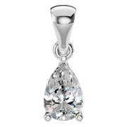 Solitaire Pendant - Pear 6x4mm