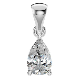 Four Prong Pear Pendant