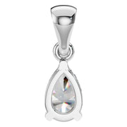 Solitaire Pendant - Pear 6x4mm