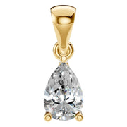 Solitaire Pendant - Pear 6x4mm