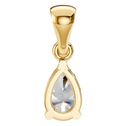 Solitaire Pendant - Pear 6x4mm