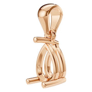 Solitaire Pendant - Pear 6x4mm