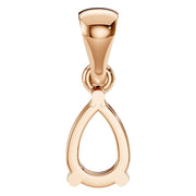 Solitaire Pendant - Pear 6x4mm