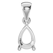 Solitaire Pendant - Pear 6x4mm