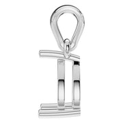 Solitaire Pendant - Pear 6x4mm