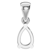Solitaire Pendant - Pear 6x4mm