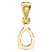 Solitaire Pendant - Pear 6x4mm