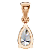 Solitaire Pendant - Pear 7x4.5mm