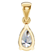 Solitaire Pendant - Pear 7x4.5mm