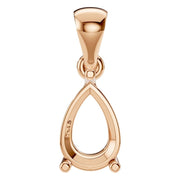 Solitaire Pendant - Pear 7x4.5mm