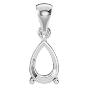 Solitaire Pendant - Pear 7x4.5mm