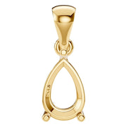 Solitaire Pendant - Pear 7x4.5mm