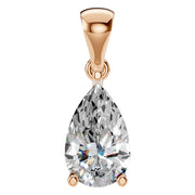 Solitaire Pendant - Pear 8x5mm