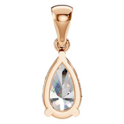 Solitaire Pendant - Pear 8x5mm