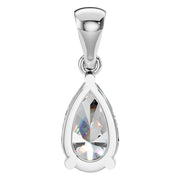 Solitaire Pendant - Pear 8x5mm