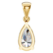 Solitaire Pendant - Pear 8x5mm