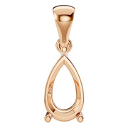 Solitaire Pendant - Pear 8x5mm