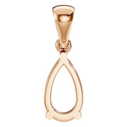 Solitaire Pendant - Pear 8x5mm