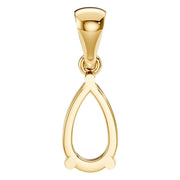 Solitaire Pendant - Pear 8x5mm