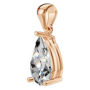 Solitaire Pendant - Pear 9x5.5mm