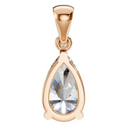 Solitaire Pendant - Pear 9x5.5mm
