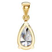 Solitaire Pendant - Pear 9x5.5mm
