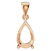 Solitaire Pendant - Pear 9x5.5mm