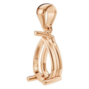 Solitaire Pendant - Pear 9x5.5mm