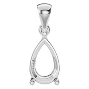 Solitaire Pendant - Pear 9x5.5mm