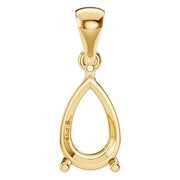 Solitaire Pendant - Pear 9x5.5mm