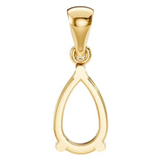 Solitaire Pendant - Pear 9x5.5mm