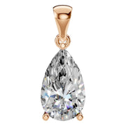 Solitaire Pendant - Pear 10x6mm