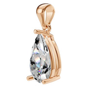 Solitaire Pendant - Pear 10x6mm
