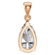 Solitaire Pendant - Pear 10x6mm
