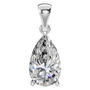 Solitaire Pendant - Pear 10x6mm