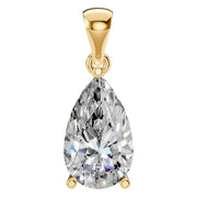 Solitaire Pendant - Pear 10x6mm