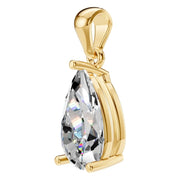 Solitaire Pendant - Pear 10x6mm