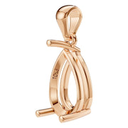 Solitaire Pendant - Pear 10x6mm