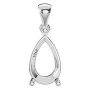 Solitaire Pendant - Pear 10x6mm