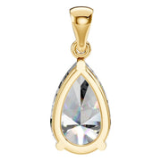 Solitaire Pendant - Pear 11x7mm