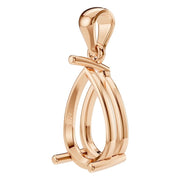 Solitaire Pendant - Pear 11x7mm