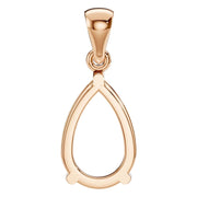 Solitaire Pendant - Pear 11x7mm