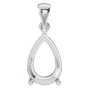 Solitaire Pendant - Pear 11x7mm